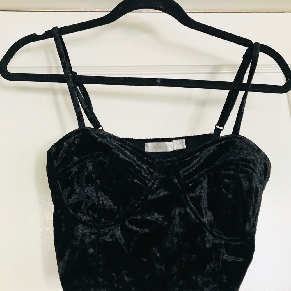 MINK PINK Velour crop tank